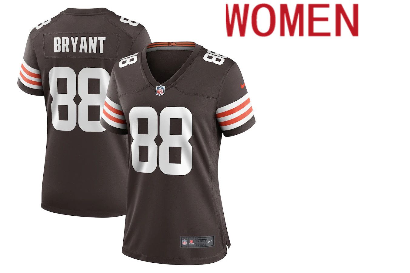 Women Cleveland Browns 88 Harrison Bryant Nike Brown Game NFL Jersey